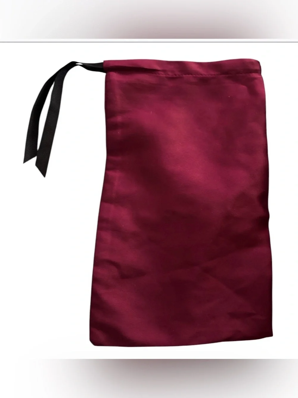 Gucci Burgundy/Red Drawstring Glasses Pouch with Gold Logo